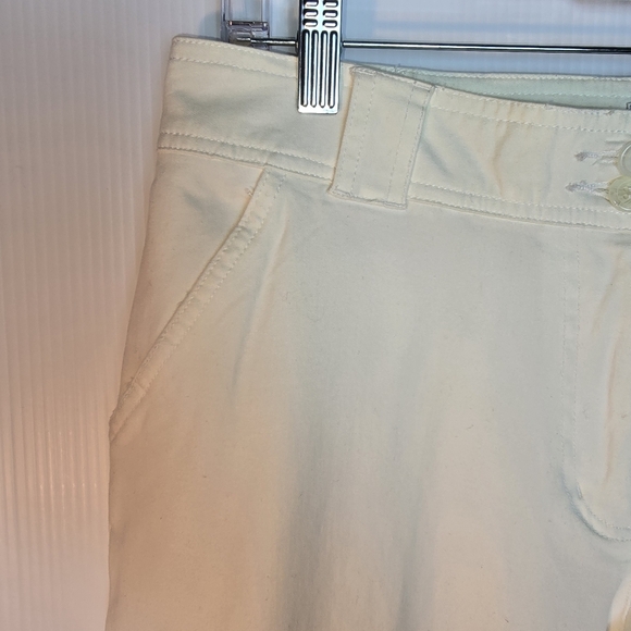 NWT Coldwater Creek White Capri Pants Cotton/Spandex Back Pockets Size 12 - Picture 4 of 13